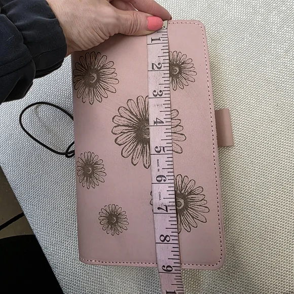 Rare Planner Perfect B6 Wide Daisy Etched Leather TN Cover - Picture 6 of 15
